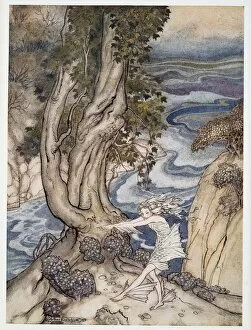 Tempest Gallery: Re-enter Ariel like a water-nymph, illustration from The Tempest, 1926