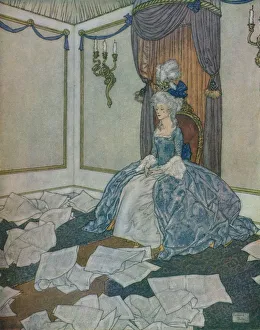 She had read all the newspapers in the world and had forgotten them again, so clever is she, 1912. Artist: Edmund Dulac She had read all the newspapers in the world and had forgotten them again, so clever is she, 1912. Artist: Edmund Dulac