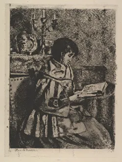 Reader Prints: The Reader, ca. 1870. Creator: Henri Jean Augustin de Braekeleer