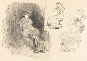 Reading, 1879 / 1887. Creator: James Abbott McNeill Whistler