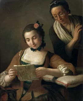 Chaperone Collection: Reading, c1727-1760. Artist: Pietro Rotari