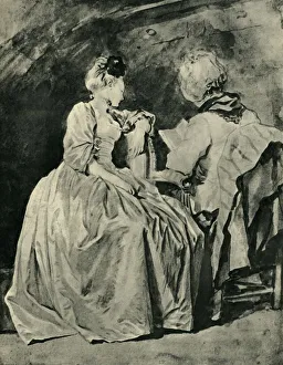 Wash Prints: Reading, c1778, (1943). Creator: Jean-Honore Fragonard