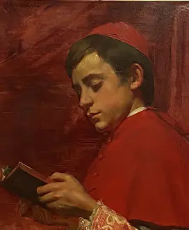 Choir Boy Prints: Reading Choirboy, 1880-1897. Creator: Louise Amans