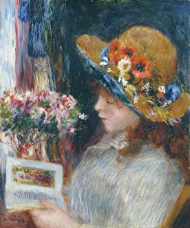 Renoir Pierre Auguste Prints: Reading Girl, 1880. Creator: Pierre-Auguste Renoir