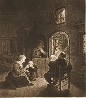 1760s Prints: Reading the Letter, (c1650s), 1768. Creator: William Baillie