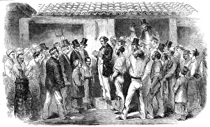 Pigeon Prints: Reading the News of the Fall of Sebastopol at Ceylon, 1856. Creator: Unknown