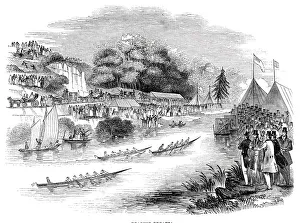 Rowing Gallery: Reading Regatta, 1844. Creator: Unknown