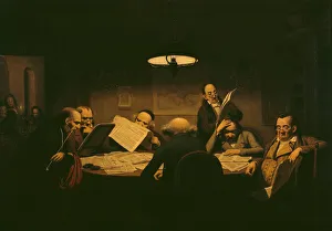 The Reading Room, 1843. Artist: Hasenclever, Johann Peter (1810-1853) The Reading Room, 1843. Artist: Hasenclever, Johann Peter (1810-1853)