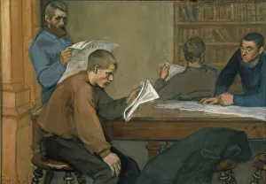 Reading Room Prints: Reading Room, 1899. Creator: Magnus Enckell