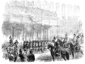 Corporation Prints: The Reading of the Royal Proclamation of Peace at Dublin, 1856. Creator: Unknown