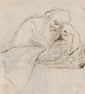 Studying Prints: Reading saint, 1601/1700. Creator: Unknown