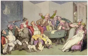 Relative Prints: Reading the Will, c1780-1825. Creator: Thomas Rowlandson