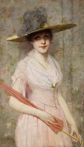 Straw Hat Prints: Ready for a Walk, late 1880s. Creator: Edward A Bell