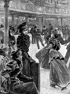 P Naumann Prints: Real Ice Skating-Rink, Niagara Hall, Westminster, 1895. Creator: P Naumann