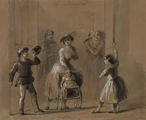 Wash On Paper Prints: The Real Master on the House, 1825-1870. Creator: Alfred Jacob Miller