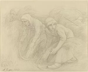 Scythe Gallery: The Reapers, 1907. Creator: Alphonse Legros