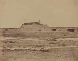 Taku Forts Prints: Rear of the North Fort After Its Capture, Showing the Retreat of the Chinese Army