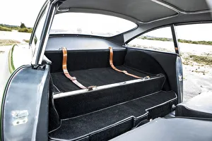 Campbell Donald Prints: Rear seat of a 1961 Aston Martin DB4 GT previously owned by Donald Campbell