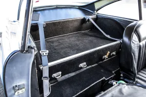 Rear seat of a 1961 Aston Martin DB4 GT SWB lightweight. Creator: Unknown