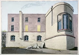 Barber Surgeon Gallery: Rear view of Barber Surgeons Hall, Monkwell Street, City of London, c1800