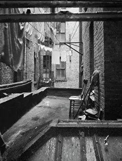 Resettlement Prints: Out of rear window tenement dwelling of Mr and Mrs Jacob Solomon