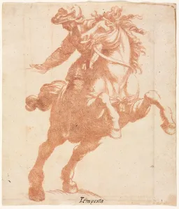 Attributed To Prints: Rearing Horse and Rider, c. 1600