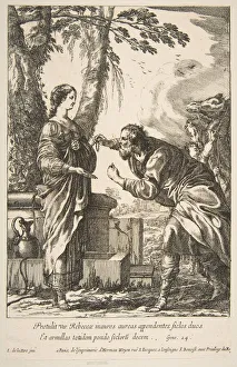 Laurent De La Hire Prints: Rebecca and Eliezer. Creator: Francois Chauveau