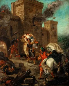 Eugène 1798 1863 Prints: Rebecca Raped by a Knight Templar During the Sack of the Castle Frondeboeuf