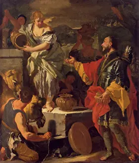 Book Of Genesis Prints: Rebecca at the Well, 1700. Creator: Francesco Solimena