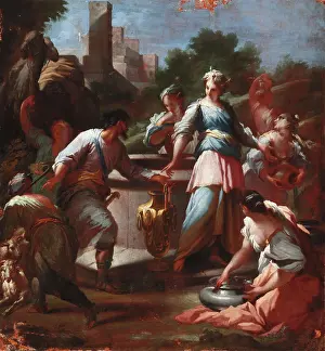 Water Supply Prints: Rebecca at the Well, between 1715 and 1720. Creator: Giovanni Battista Ranieri del Pace