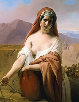 Milanese School Collection: Rebecca at the Well, 1848. Creator: Hayez, Francesco (1791-1882)