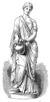 Water Jar Prints: Rebecca at the Well, sculpture, by W. H. Reinhart, 1869. Creator: Unknown