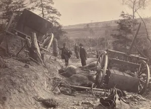 Wright Collection: Rebel Cassion Destroyed by Federal Shells. At Fredericksburgh, May 3, 1863. Eight H