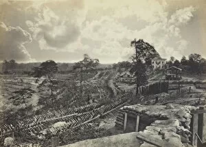 Barricade Collection: Rebel Works in Front of Atlanta, GA, No. 1, 1864. Creator: George N. Barnard