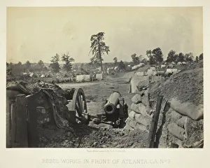 Barnard George Norman Collection: Rebel Works in Front of Atlanta, GA, No. 3, 1864. Creator: George N. Barnard
