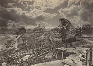 Barricade Collection: Rebel Works in Front of Atlanta, Georgia No. 1, 1860s. Creator: George N. Barnard