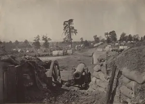 Sandbags Prints: Rebel Works in Front of Atlanta, Georgia No. 3, 1860s. Creator: George N. Barnard
