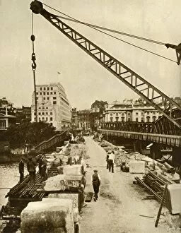Waterloo Bridge Gallery: The rebuilding of Waterloo Bridge, London, 1934, (1935). Creator: Unknown