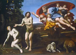 Expulsion Collection: The Rebuke of Adam and Eve, 1626. Creator: Domenichino