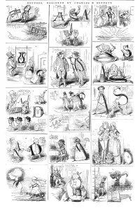 Puzzle Prints: Rebuses, designed by Charles H. Bennett, 1857. Creator: Unknown