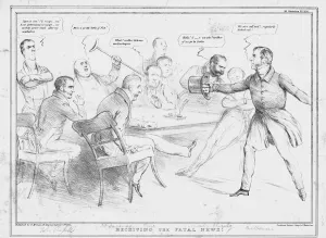 Stephens Ducote And Collection: Receiving the Fatal News!, 1834. Creator: John Doyle