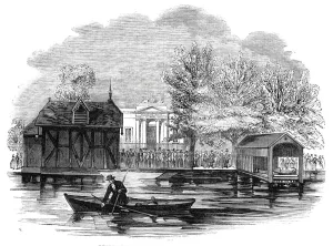 Serpentine Prints: Receiving-House of the Royal Humane Society, 1844. Creator: Unknown