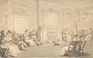 Reception Gallery: The Reception, 1780-1827. Creator: Thomas Rowlandson