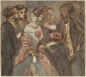 Guys Constantinus Prints: Reception, 1850/1855. Creator: Constantin Guys