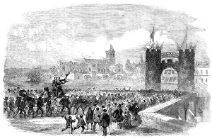 Baron Lyons Prints: Reception of Admiral Sir Edmund Lyons at Christchurch, 1856. Creator: Unknown