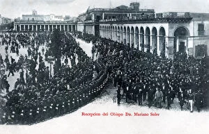 Images Dated 7th March 2008: The reception of Bishop Mariano Soler, Montevideo, Uruguay, c1900s