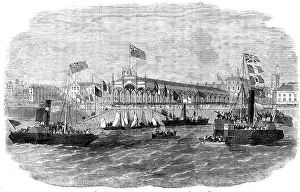 Steamboats Prints: Reception of Colonel Lake and Captain Thompson, at Hull, 1856. Creator: Unknown