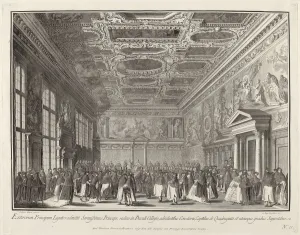 Giovanni Battista Brustolon Prints: Reception by the Doge of Foreign Ambassadors in the Sala del Collegio, 1763 / 1766