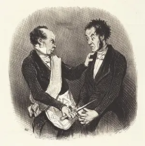 Reception d'un franc-macon, 1846. Creator: Honore Daumier.<br> Reception d'un franc-macon, 1846. Creator: Honore Daumier