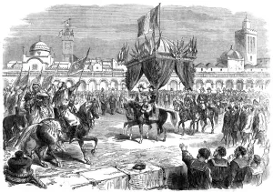 Canopy Gallery: Reception of the Emperor of France on the quay at Algiers, 1865